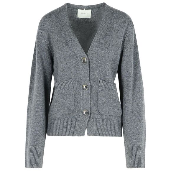 Lisa Yang 'Danni' Graphite Cashmere Cardigan Women - Picture 1 of 3